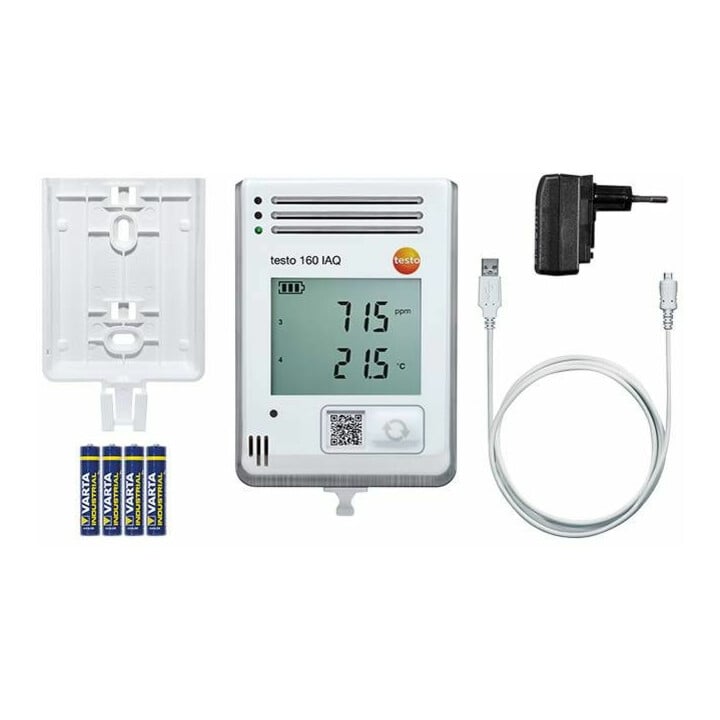 Testo 160 IAQ Funk-Datenlogger mit Display und integrierten Sensoren