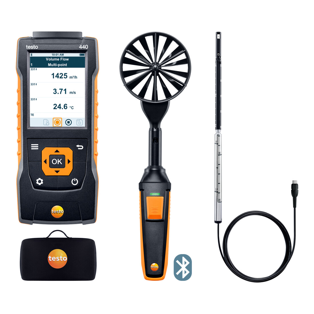 Testo 440 Set combiné de débit 1 avec Bluetooth
