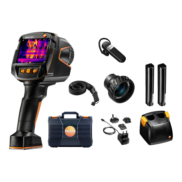 Testo 883 Set Caméra thermique Testo 883 avec 2 objectifs et accessoires