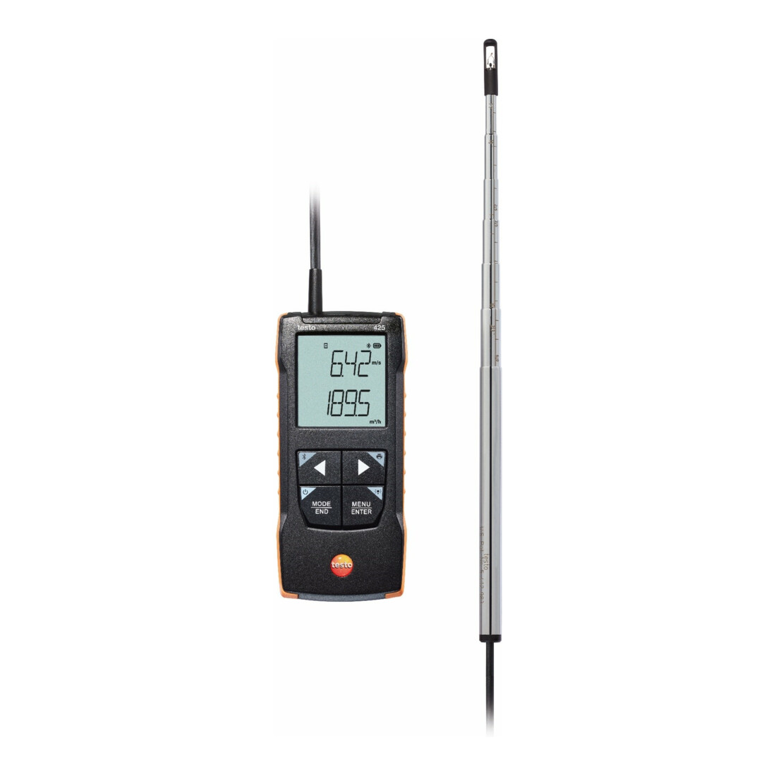 Testo Digitale warmdraad anemometer 425 met App aansluiting