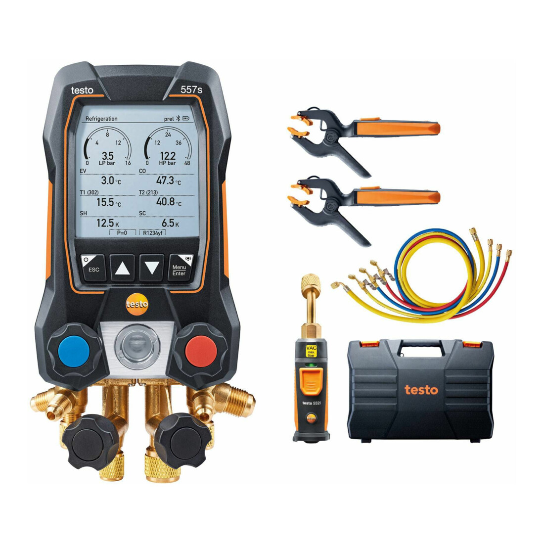Testo Smart Vacuum Set 557s met vulslangen Slim en digitale installateurshulp