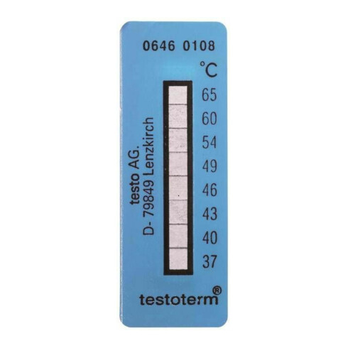 Testoterm Temperaturmessstreifen +37 bis +65 °C