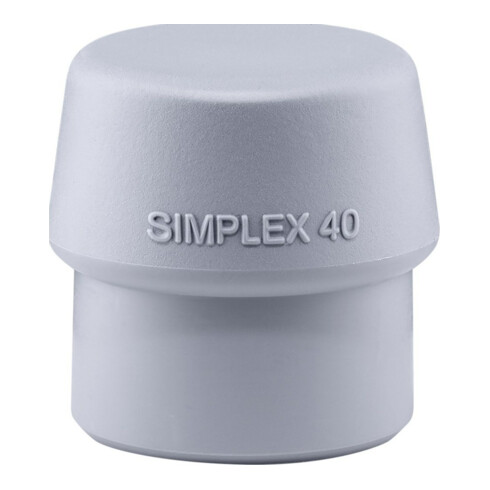 Tête de maillet à frappe amortie SIMPLEX D. tête 40 mm TPE-mid gris mi-dur HALDE