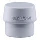 Tête de maillet à frappe amortie SIMPLEX D. tête 50 mm TPE-mid gris mi-dur HALDE-1