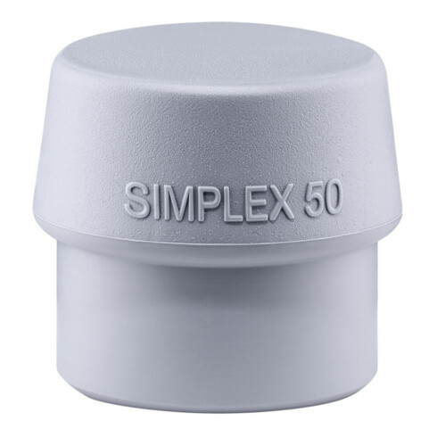 Tête de maillet à frappe amortie SIMPLEX D. tête 50 mm TPE-mid gris mi-dur HALDE
