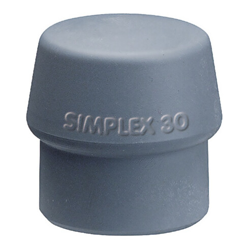 Tête de maillet à frappe amortie SIMPLEX D. tête 50 mm TPE-mid gris mi-dur HALDE