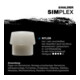 Tête de maillet à frappe amortie SIMPLEX D. tête 60 mm nylon blanc, dur HALDER