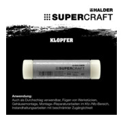 Têtes de maillet L. 155 mm D. tête 30 mm anti-rebond nylon blanc, dur HALDER