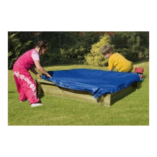 Tetzner & Jentzsch Abdeckplane 120 x 120 Sandkasten PE-Gewebe 160 blau