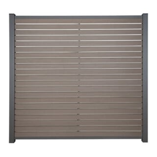 Tetzner & Jentzsch BPC-Rhombus-Steckzaun HANÖ-Serie SCHOKO 21 Lamellen Holzstruktur 20 x 75/68 mm