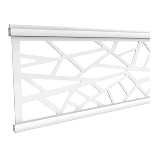 Tetzner & Jentzsch Gitterfüllung ECOSTECK Design Silber 20 x 280 x 1800 mm Aluminium hell eloxiert