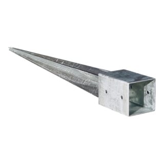 Tetzner & Jentzsch GmbH Einschlagbodenhülse 91 x 91 x 750 mm feuerverzinkt für Pfosten 9 x 9 cm
