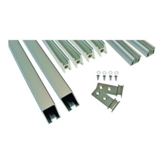 Tetzner & Jentzsch GmbH Leistenset FARÖ-Serie Start Mittel Abschlussleisten Silber