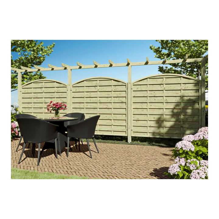 Tetzner & Jentzsch Maxi-Bogen 180 x 180/160 cm frame 45 x 45 mm kdi groen geribbeld