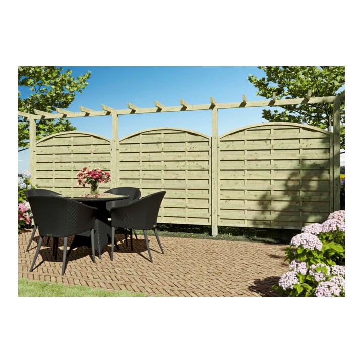 Tetzner & Jentzsch Maxi-Bogen 180 x 180/160cm Rahmen 45 x 45mm kdi grün geriffelt