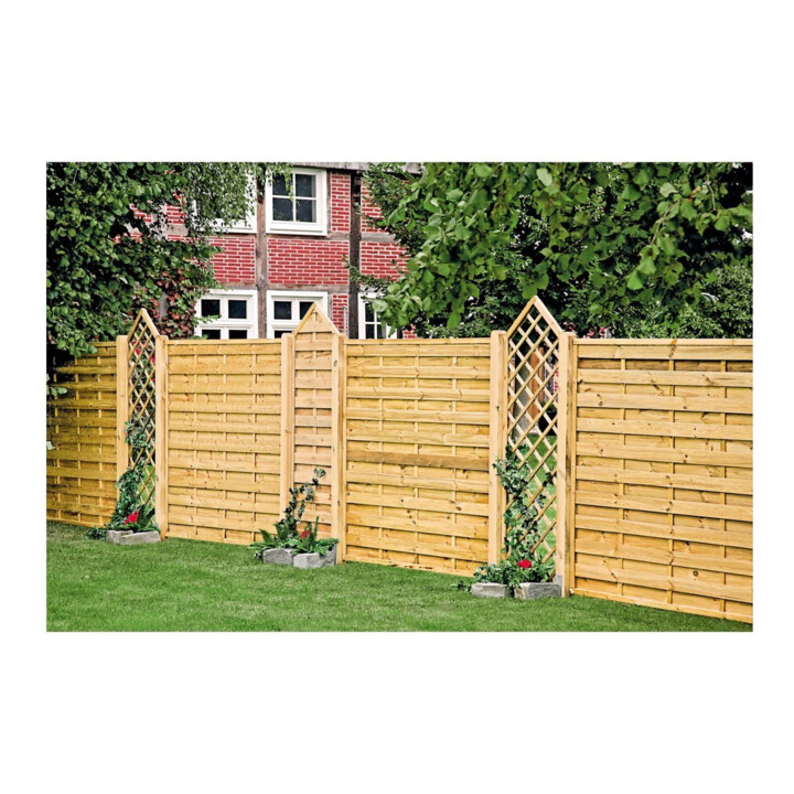 Tetzner & Jentzsch Maxi-Massiv-Zaun 120 × 180 cm cadre 45/45 mm kdi vert strié