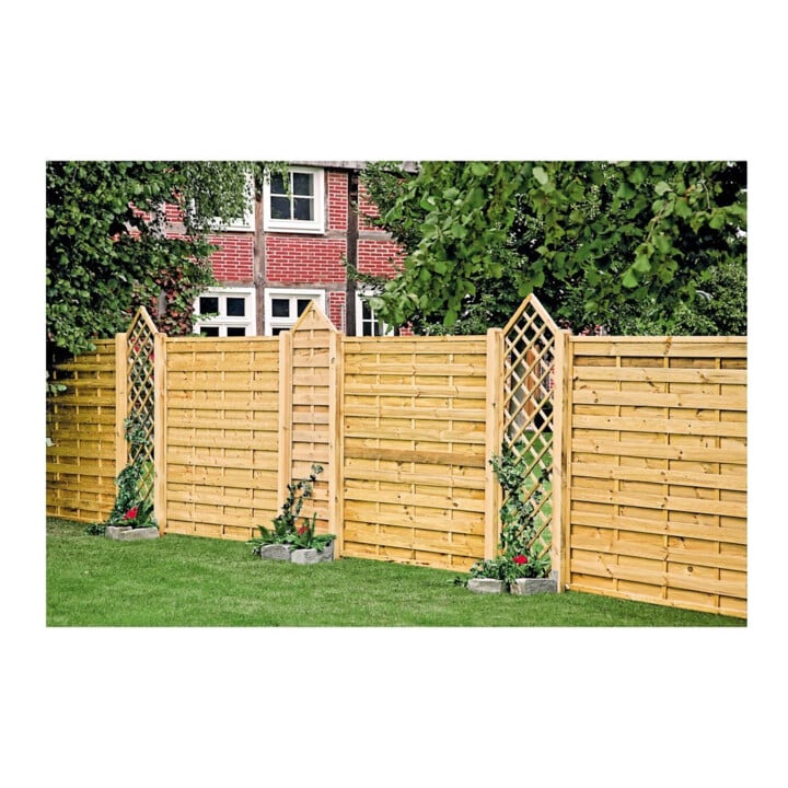 Tetzner & Jentzsch Maxi-Massiv-Zaun 30 x 180 cm cadre 45/45 mm kdi vert rainuré