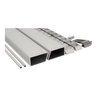 Tetzner & Jentzsch Montageset HANÖ-Serie 20 x 75 x 1793 mm Silber mit Start- & Abschlussbefestigung