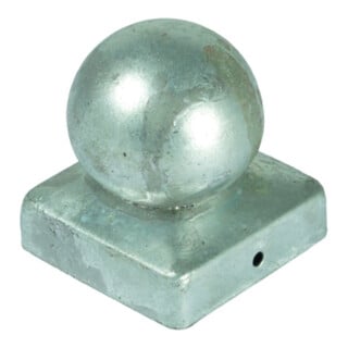 Tetzner & Jentzsch Pfostenabdeckung Kugel 7 x 7 cm feuerverzinkt aus Metall