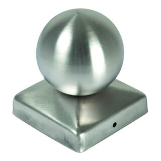 Tetzner & Jentzsch Pfostenabdeckung Kugel Edelstahl 9 x 9 cm