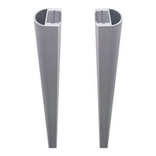 Tetzner & Jentzsch RUDE-Systemglas Universalleisten Silber 175cm Set 2