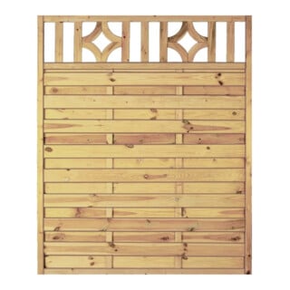 Tetzner & Jentzsch Sichtschutzzaun OLYMP-Serie 180 x 150 cm kdi-grün Rahmen 45/45 mm Lamellen geriffelt