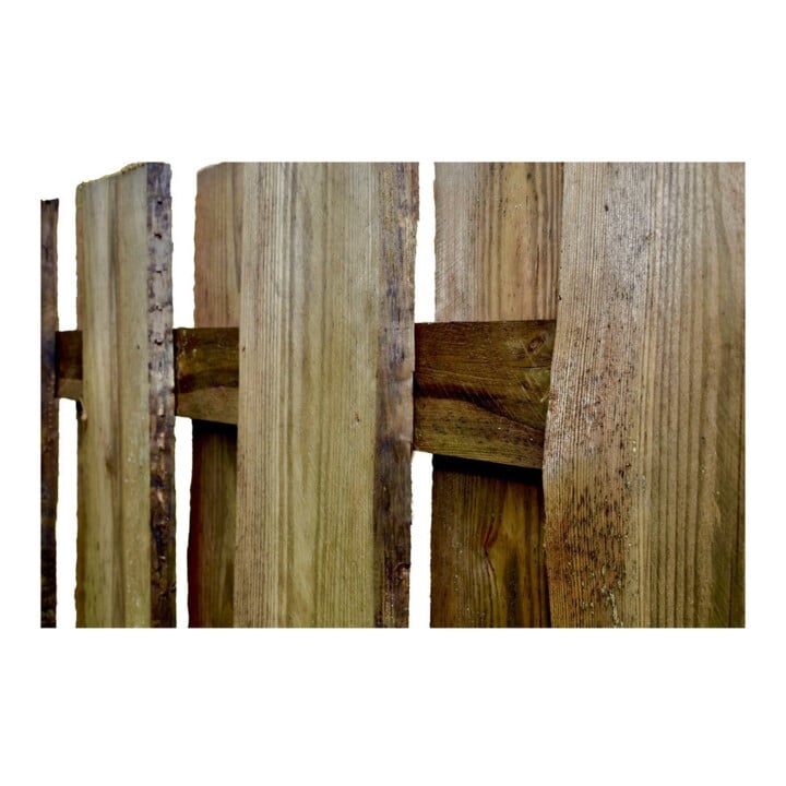 Tetzner & Jentzsch Sichtschutzzaun SEELAND-Serie kdi-braun 180 x 150cm sägerau Riegel 30/80mm