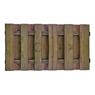 Tetzner & Jentzsch Sichtschutzzaun SEELAND-Serie kdi-braun 180 x 90 cm sägerau 30/80 mm