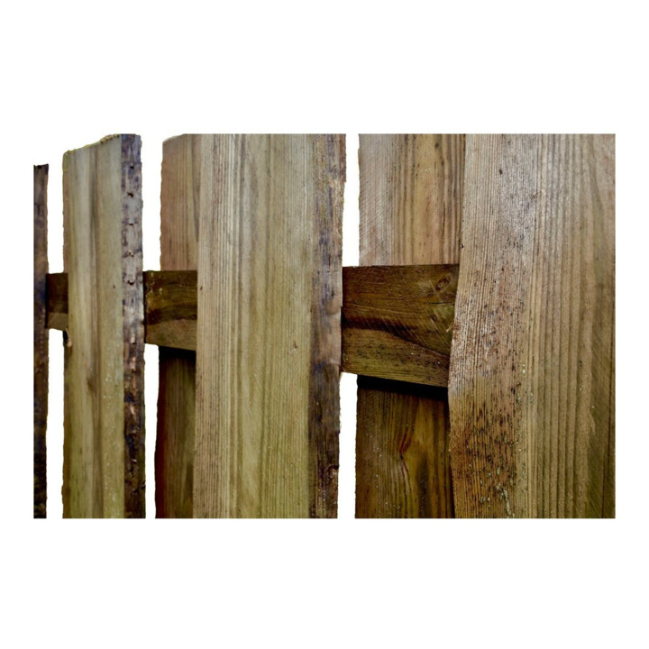 Tetzner & Jentzsch Sichtschutzzaun SEELAND-Serie kdi-braun 180 x 90 cm sägerau 30/80 mm