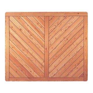 Tetzner & Jentzsch Sichtschutzzaun SKAGEN-Serie Lärche 180 x 150 cm Rahmen 44/88 mm Profilbretter 18/125 mm