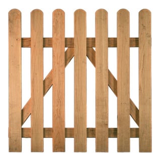 Tetzner & Jentzsch Staketenzaun LUKA TOR Eiche 100 x 100 cm Latten 20/90 mm gerade glatt Riegel