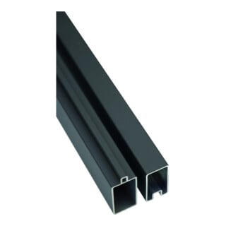Tetzner & Jentzsch Steckzaun SKÄR-Serie 20 x 40 x 1790mm Aluminium anthrazit Set Start- & Abschlussleiste