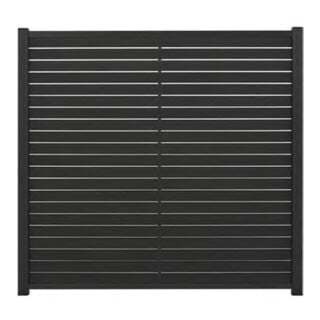 Tetzner & Jentzsch WPC-Steckzaun HANÖ 1793 x 1774 mm anthrazit 21 Lamellen 3 Pakete