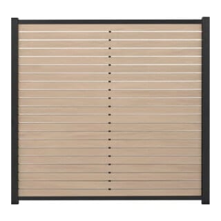 Tetzner & Jentzsch WPC-Steckzaun HANÖ 1793 x 1774 mm Sand 3 Pakete 21 Lamellen