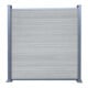 Tetzner & Jentzsch WPC-Steckzaun-Set WAREN-Serie 175 x 180cm Smoke White silber anthrazit