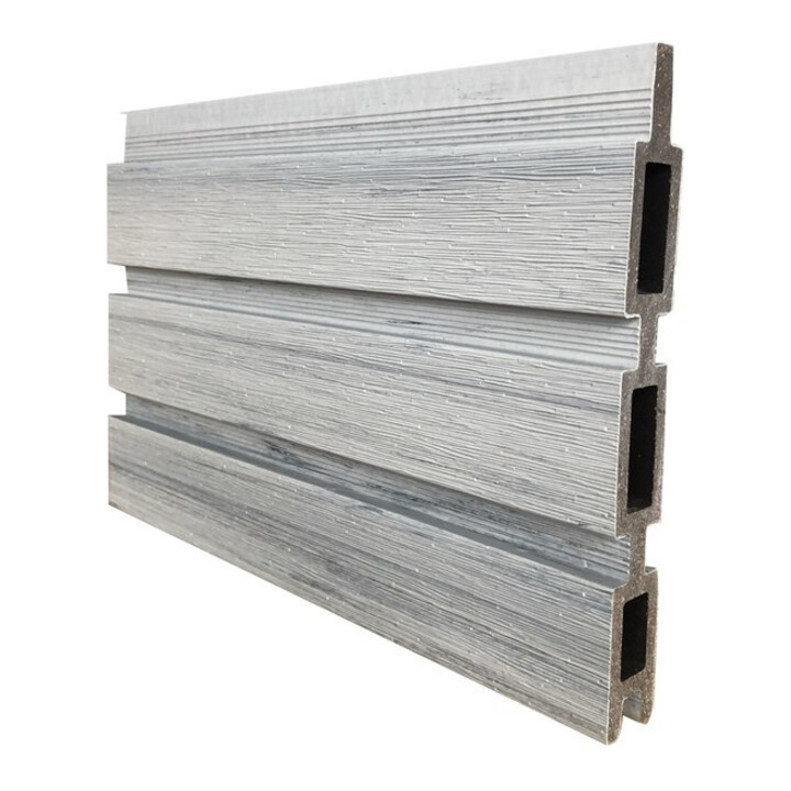 Tetzner & Jentzsch WPC-Steckzaun-Set WAREN-Serie 175 x 180cm Smoke White silber anthrazit