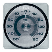 TFA Dostmann GmbH + Co KG Fensterthermometer für die Außenscheibe mit Klebefläche Kunststoff D.75mm