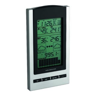 TFA Dostmann Station météo radio GAIA avec émetteur, argent/noir