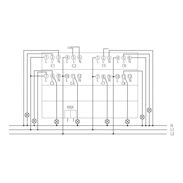 Theben Dimmaktor 8-fach DM 8-2 T KNX