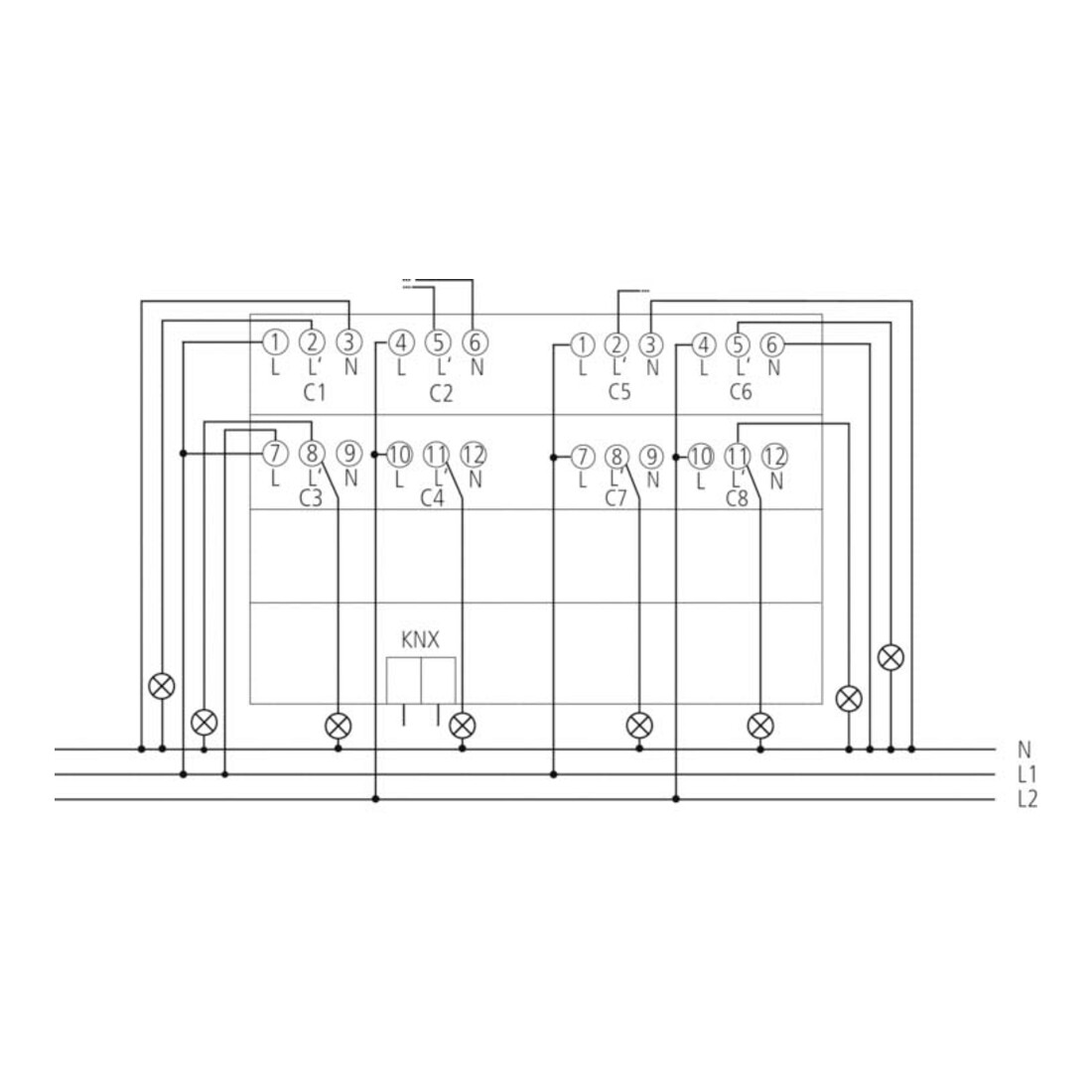 Theben Dimmaktor 8-fach DM 8-2 T KNX