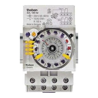 Theben Horloge quartz 1W, jour/semaine SUL 188hw