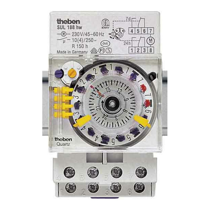 Theben Horloge quartz 1W, jour/semaine SUL 188hw