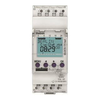 Theben Programmateur horaire digital SEL174top3 Astro 24H/7J avec réserve de marche 2K
