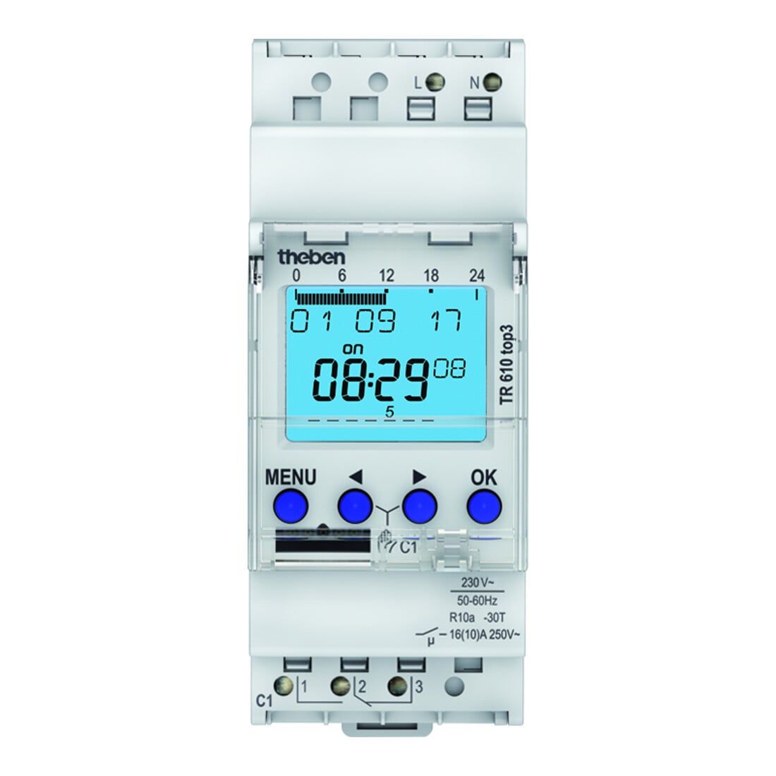 Theben Programmateur horaire numérique hebdomadaire TR 610 top3
