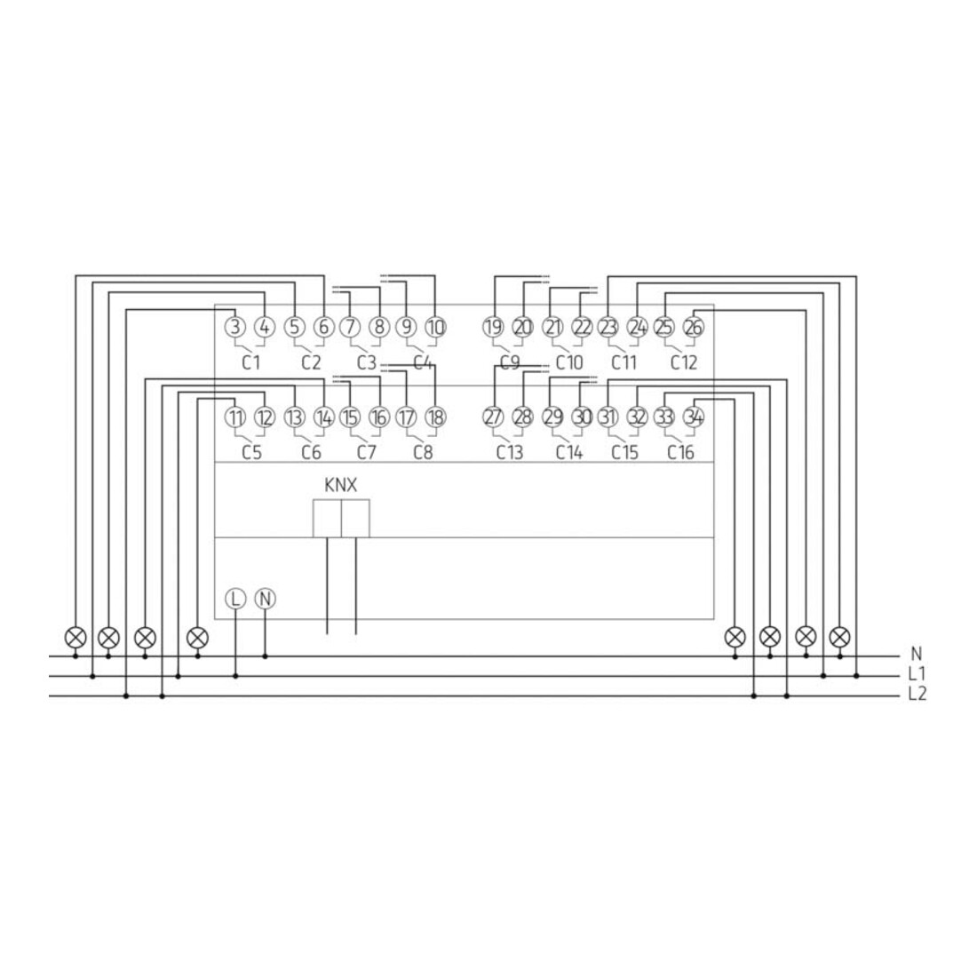 Theben Schaltaktor 16-fach RM 16 S KNX