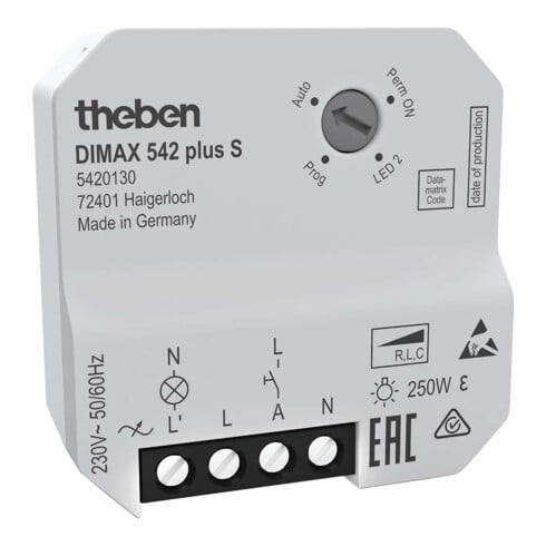 Theben UP-Universaldimmer f. ESL/230V LED-Lp. DIMAX 542 plus S