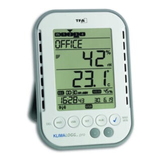 Thermo-Hygrometer Messber.0 b.50GradC/Luft 1-99% H137xB98xT26mm Ku.