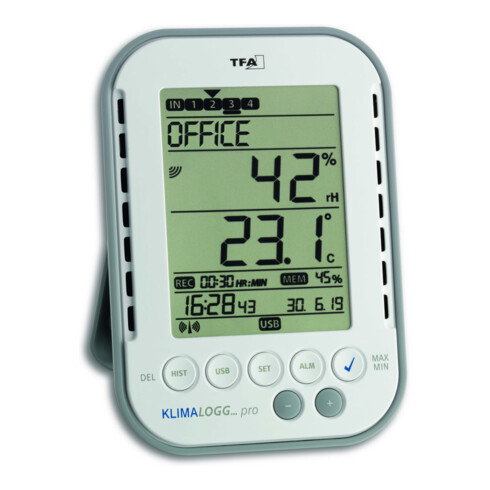 Thermo-Hygrometer Messber.0 b.50GradC/Luft 1-99% H137xB98xT26mm Ku.