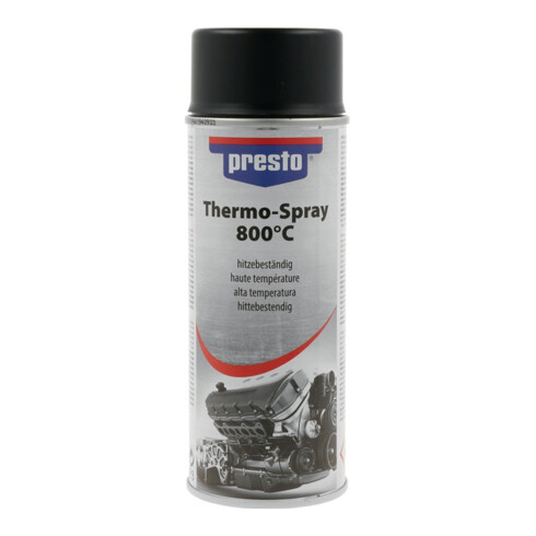 Thermo-Lackspray Profi 800GradC schwarz 400 ml Spraydose PRESTO