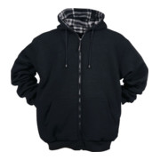 Thermo Wendejacke schwarz-weiß kariert od.schwarz uni
